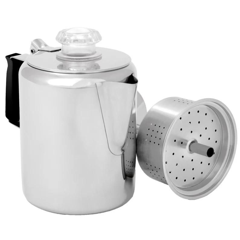 GSI Glacier Stainless Percolator Koffiepers 4 GSI Glacier Stainless Percolator Koffiepers - Afbeelding 2