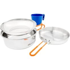 GSI Glacier Stainless 1 Person Mess Kit Kookset