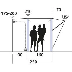 Outwell Newburg 160 Air Opblaasbare Voortent -Wandeluitrusting iview 5045176 001 pic3